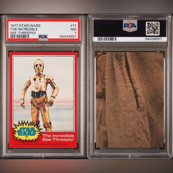 1977 Star Wars #71 The Incredible See-Threepio PSA 7 FRESHLY GRADED - Picture 3 of 3